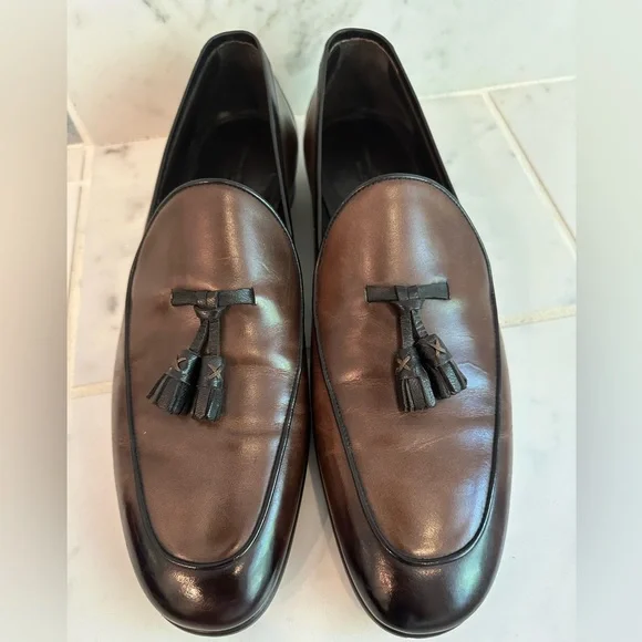 Ermenegildo Zegna Brown tassel loafers size 9.5 display picture 3
